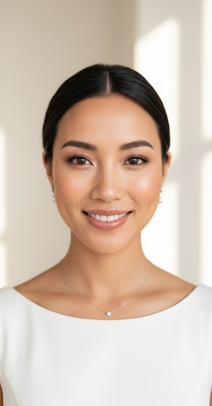 After Sleek Bun For Wedding